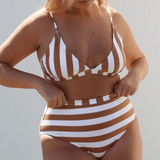 Leila Top Caramel Stripe