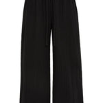 Bokumaia Echo Pant Black wide-leg textured linen pant with drawstring waist