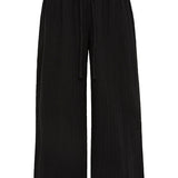 Bokumaia Echo Pant Black wide-leg textured linen pant with drawstring waist