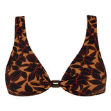 Delphine Top Noir Hibiscus