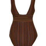 Gaia One Piece D-G Cup Mocha Stripe