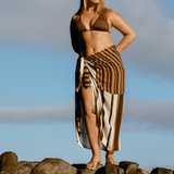 Sarong Mocha Stripe