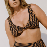 Delphine Top Mocha Stripe