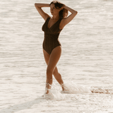 Gaia One Piece D-G Cup Mocha Stripe